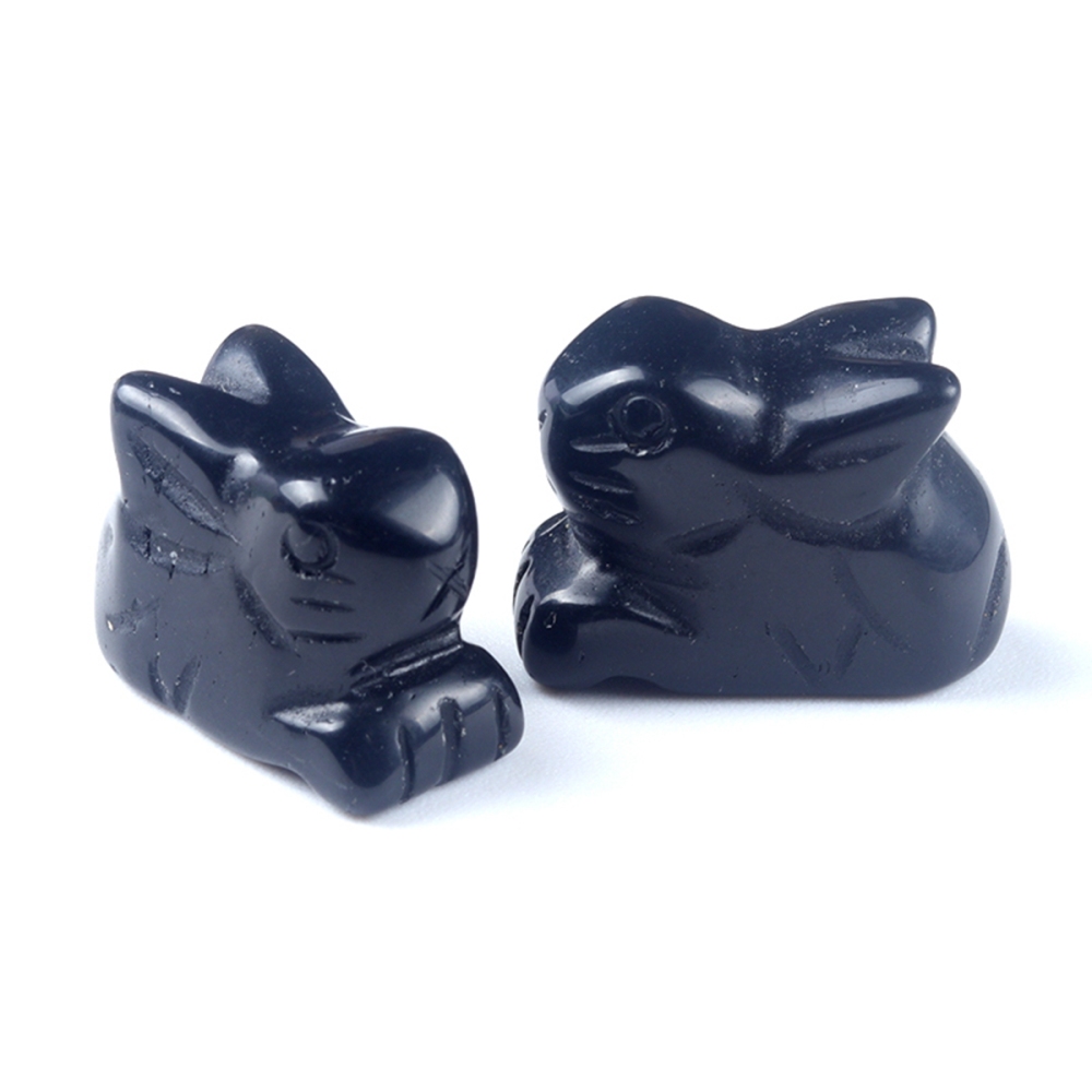 Handmade Craved  1.0Inch Rabbit Gemstone for Home Decor