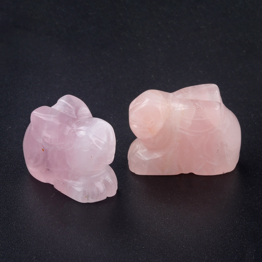 Handmade Craved  1.0Inch Rabbit Gemstone for Home Decor