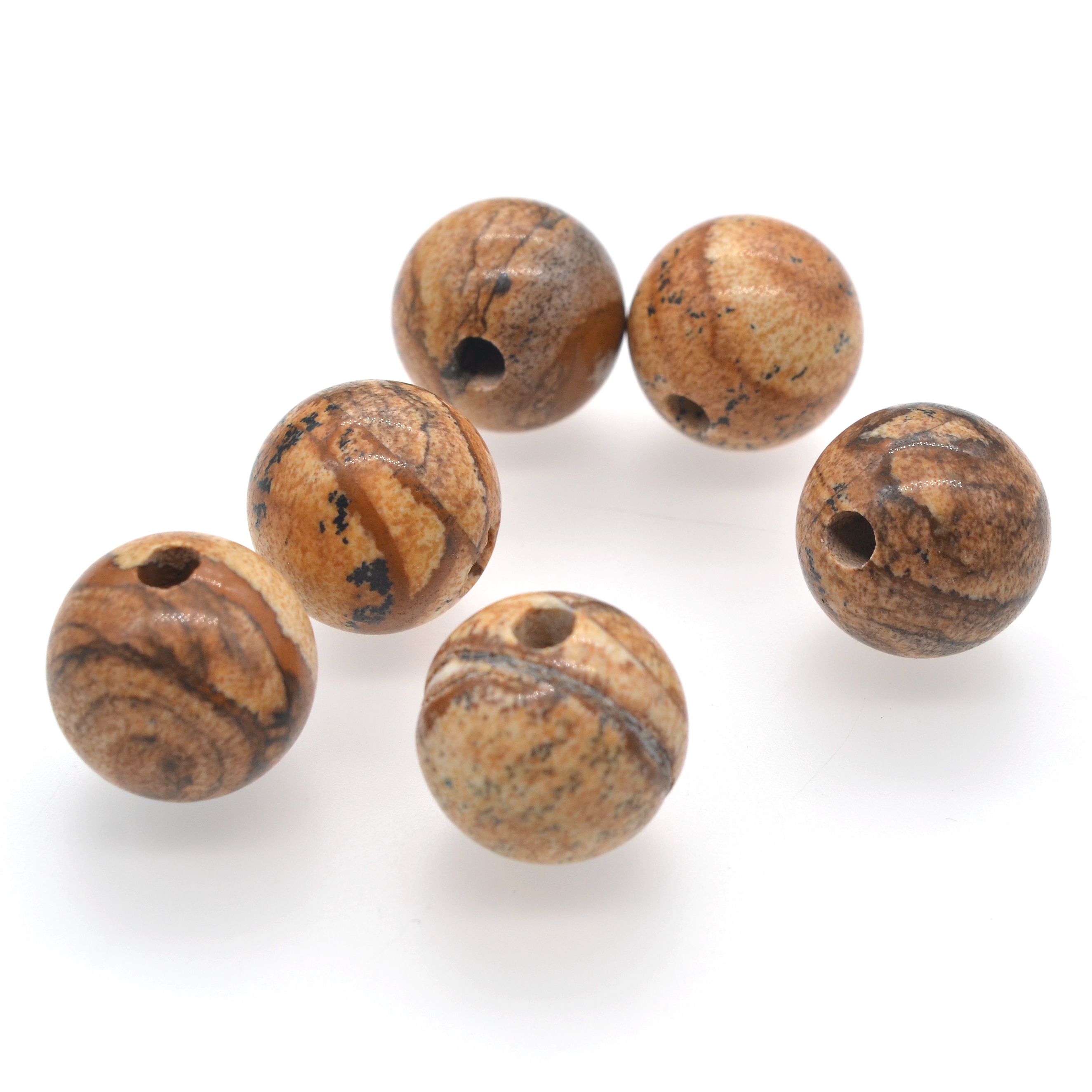 18MM Gemstone Sphere Drilled 5MM Hole 1PCS