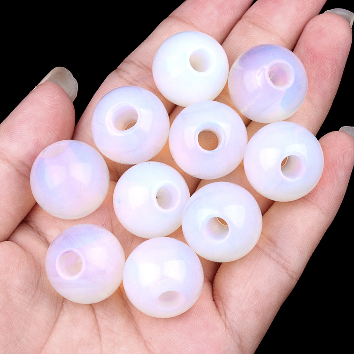 18MM Gemstone Sphere Drilled 5MM Hole 1PCS