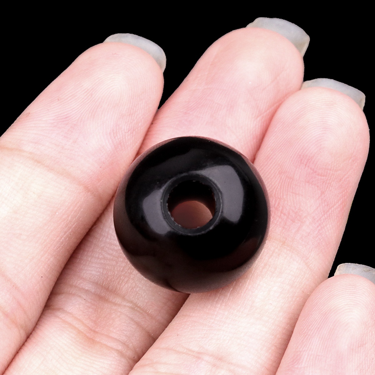 18MM Gemstone Sphere Drilled 5MM Hole 1PCS