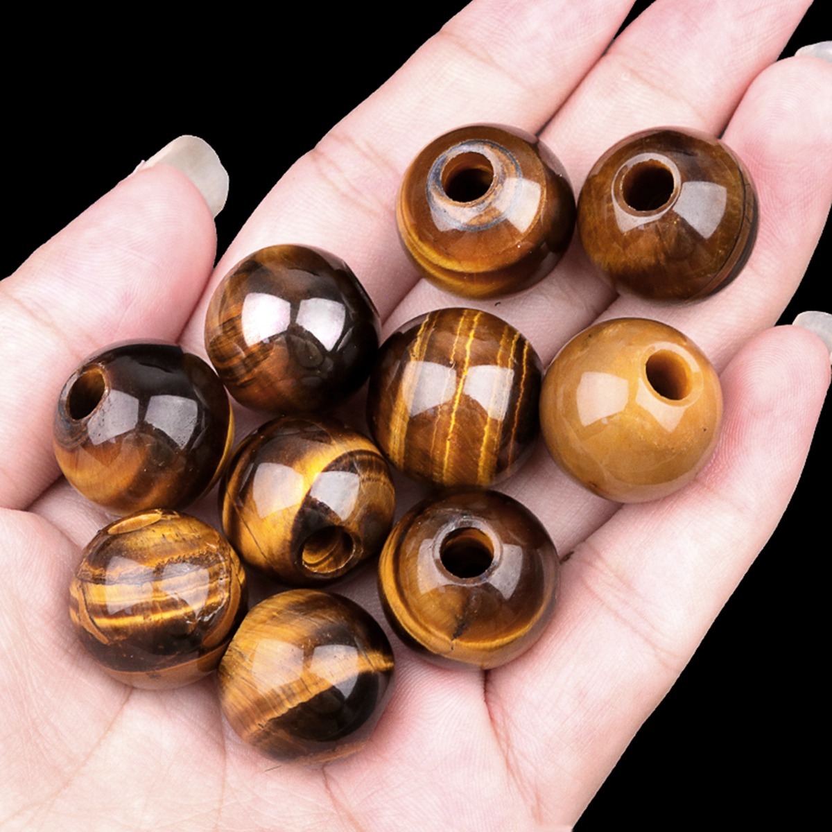 18MM Gemstone Sphere Drilled 5MM Hole 1PCS