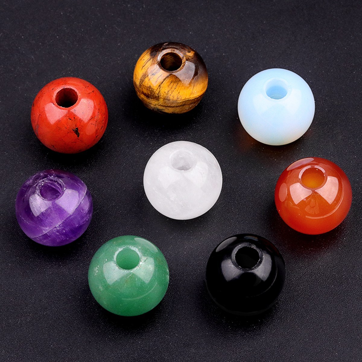 18MM Gemstone Sphere Drilled 5MM Hole 1PCS
