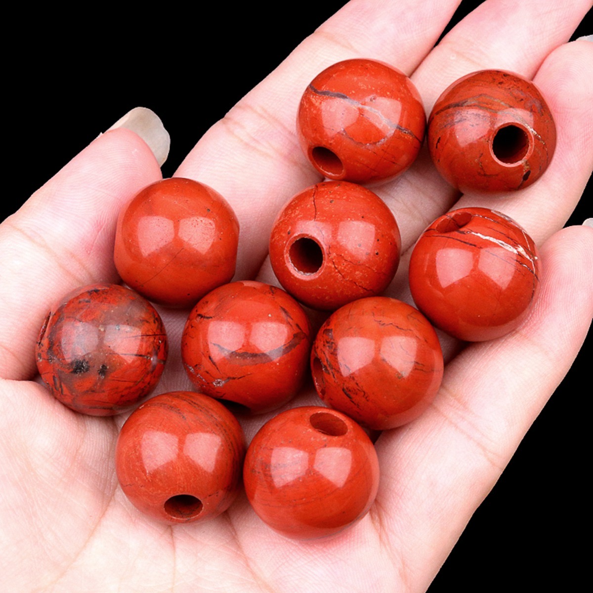 18MM Gemstone Sphere Drilled 5MM Hole 1PCS