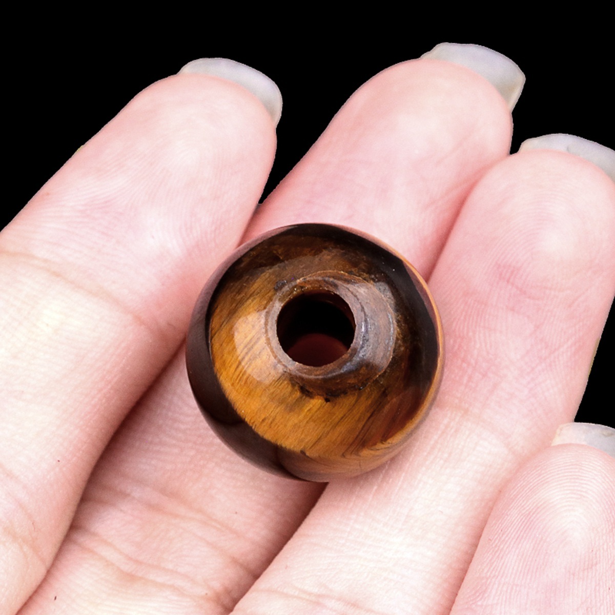 18MM Gemstone Sphere Drilled 5MM Hole 1PCS