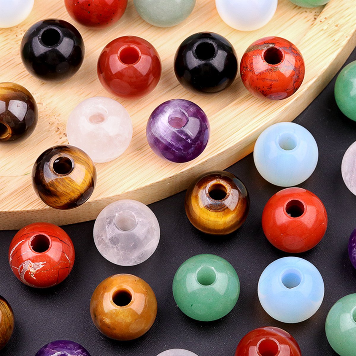 18MM Gemstone Sphere Drilled 5MM Hole 1PCS
