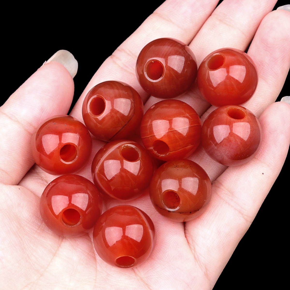 18MM Gemstone Sphere Drilled 5MM Hole 1PCS