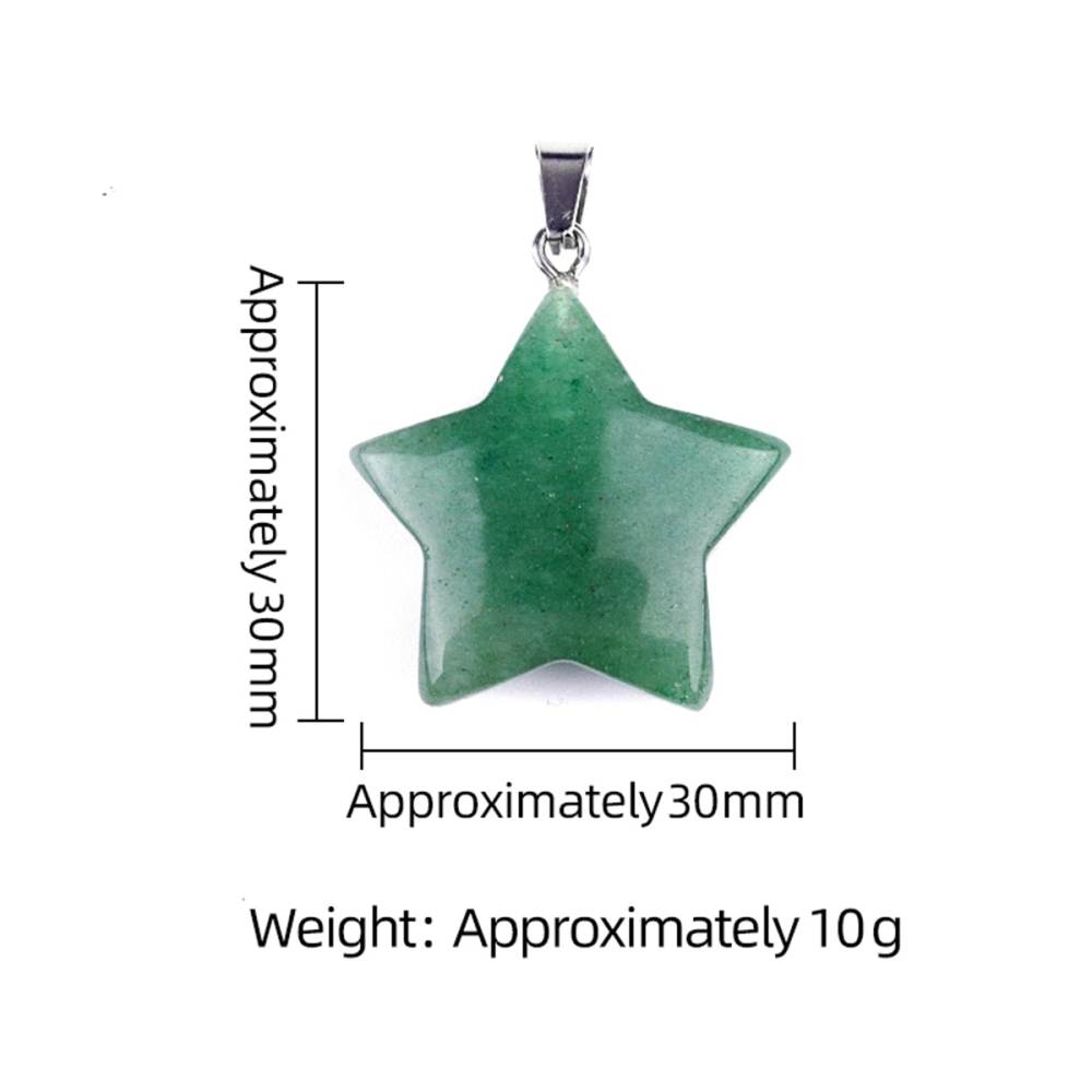 Gemstone 30MM Star Pendant for DIY Making Jewelry