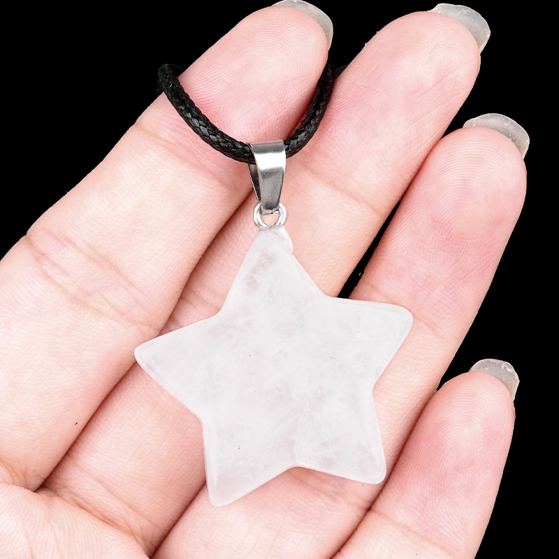 Gemstone 30MM Star Pendant Keychain