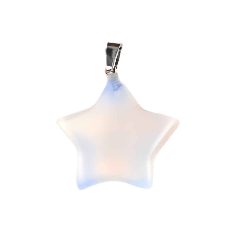 Gemstone 30MM Star Pendant Keychain