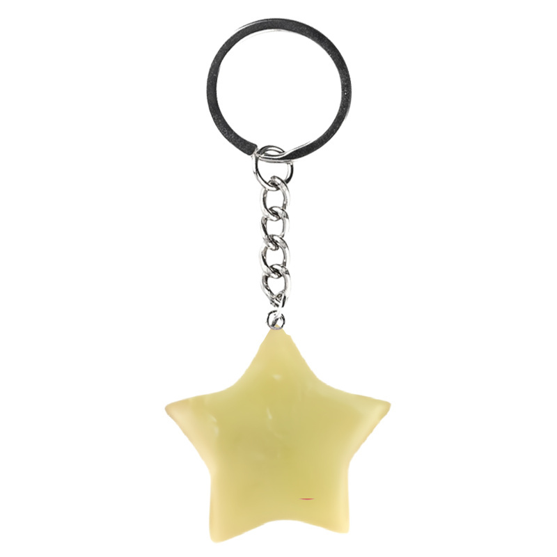 Gemstone 30MM Star Pendant Keychain