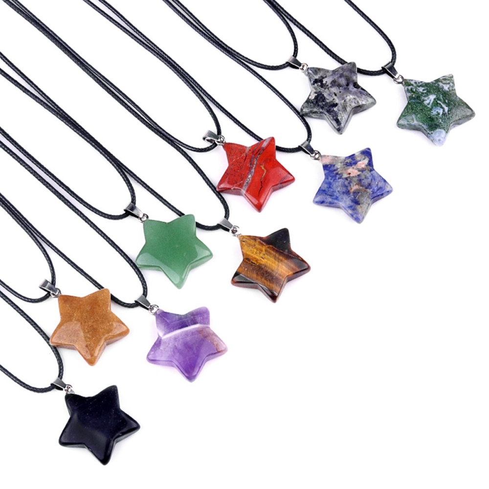 Gemstone 30MM Star Pendant for DIY Making Jewelry