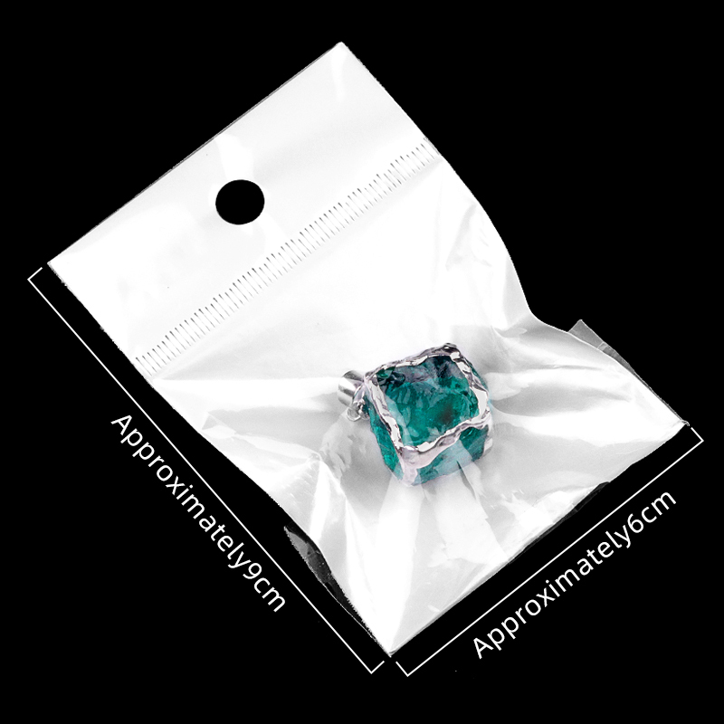 Glass Crystal Cube Pendant Necklace 45CM Black Cord