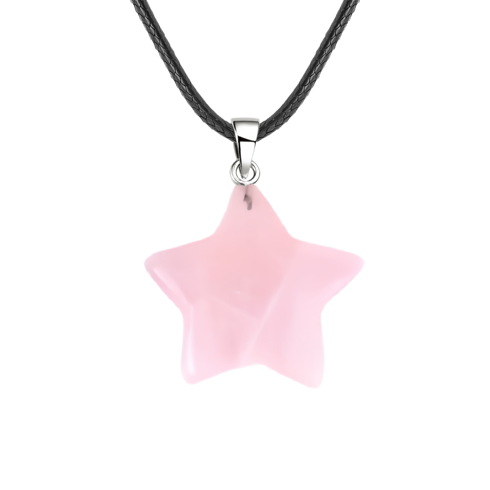 Gemstone 30MM Star Pendant Keychain