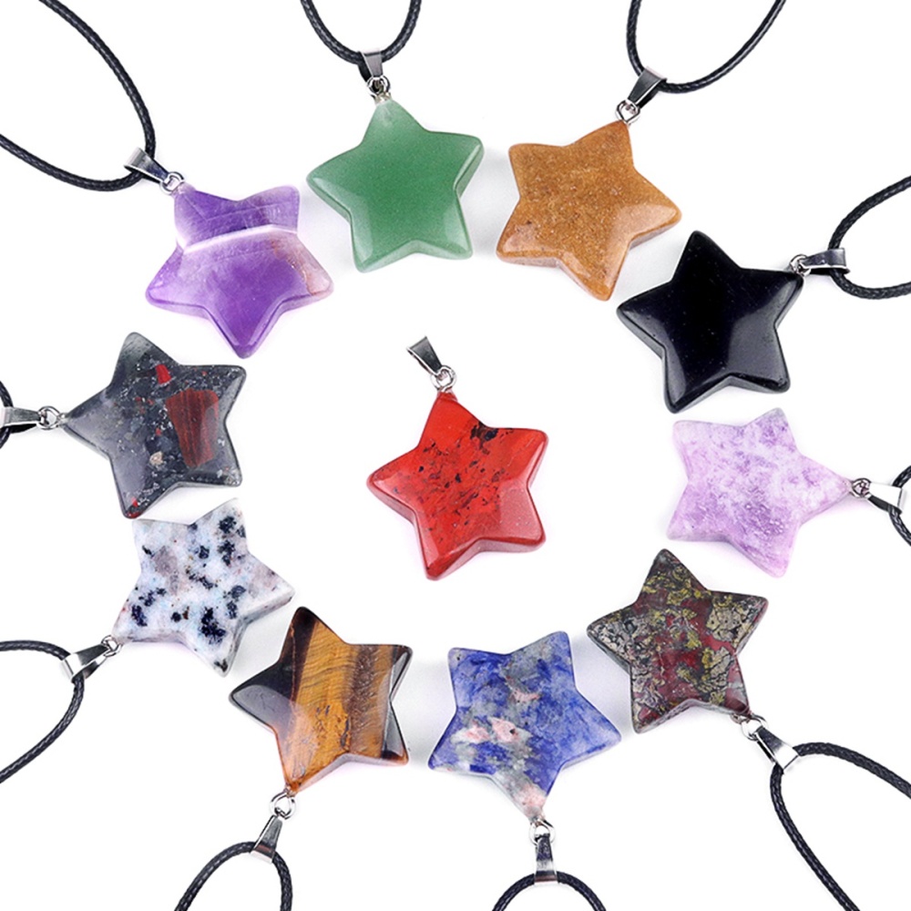Gemstone 30MM Star Pendant for DIY Making Jewelry