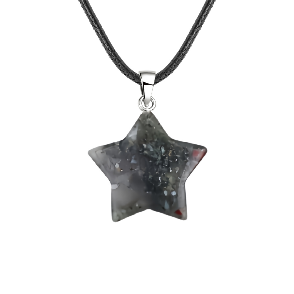 Gemstone 30MM Star Pendant Keychain