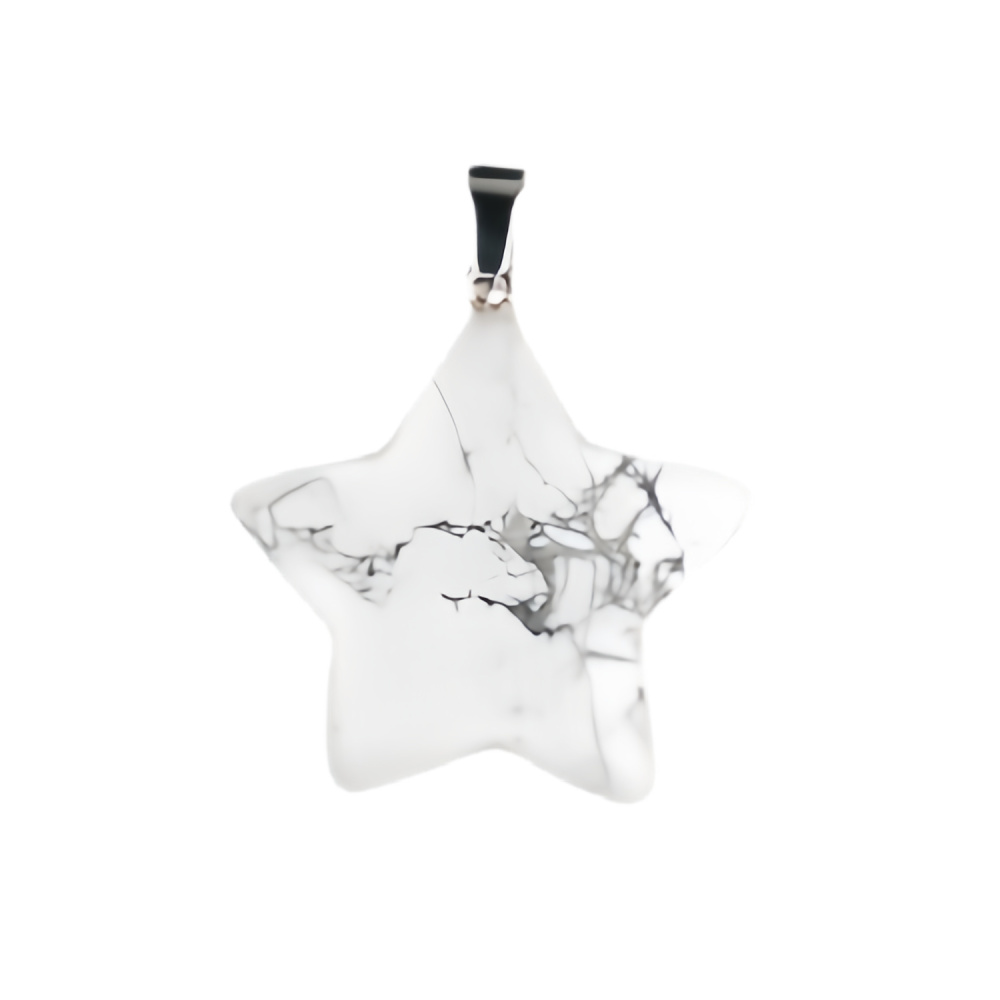 Gemstone 30MM Star Pendant Keychain