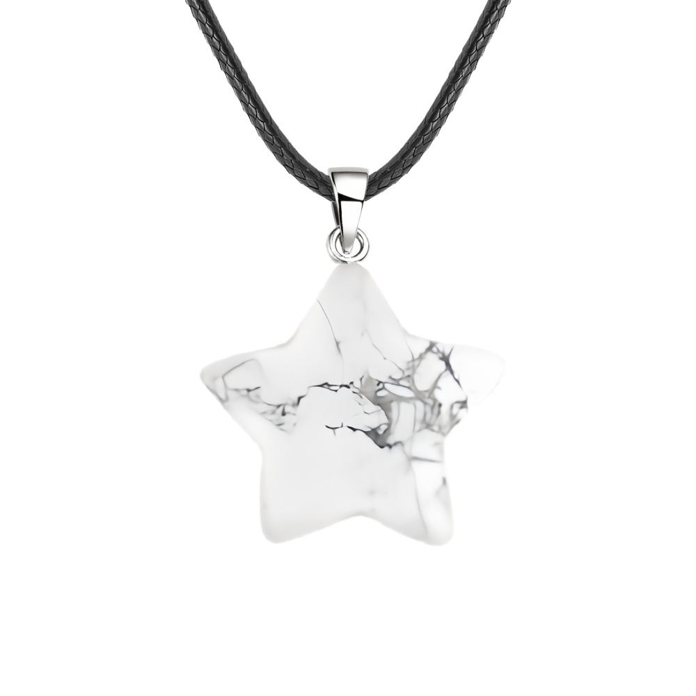 Gemstone 30MM Star Pendant Keychain