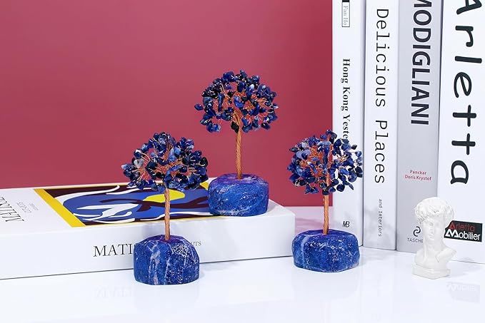 Raw Gemstone Reiki Healing Crystal Tree Life Base Copper Wire Spiritual Meditation Energy Room Office Desk Decor Gifts