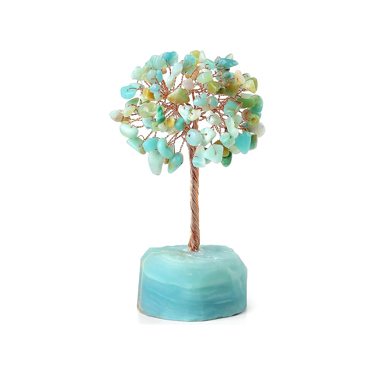 Raw Gemstone Reiki Healing Crystal Tree Life Base Copper Wire Spiritual Meditation Energy Room Office Desk Decor Gifts