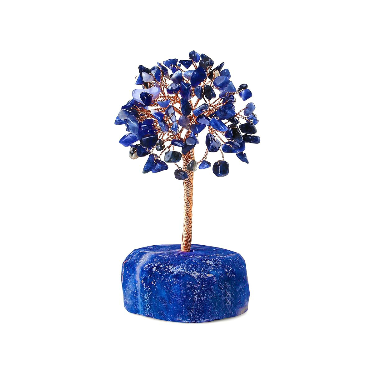 Raw Gemstone Reiki Healing Crystal Tree Life Base Copper Wire Spiritual Meditation Energy Room Office Desk Decor Gifts