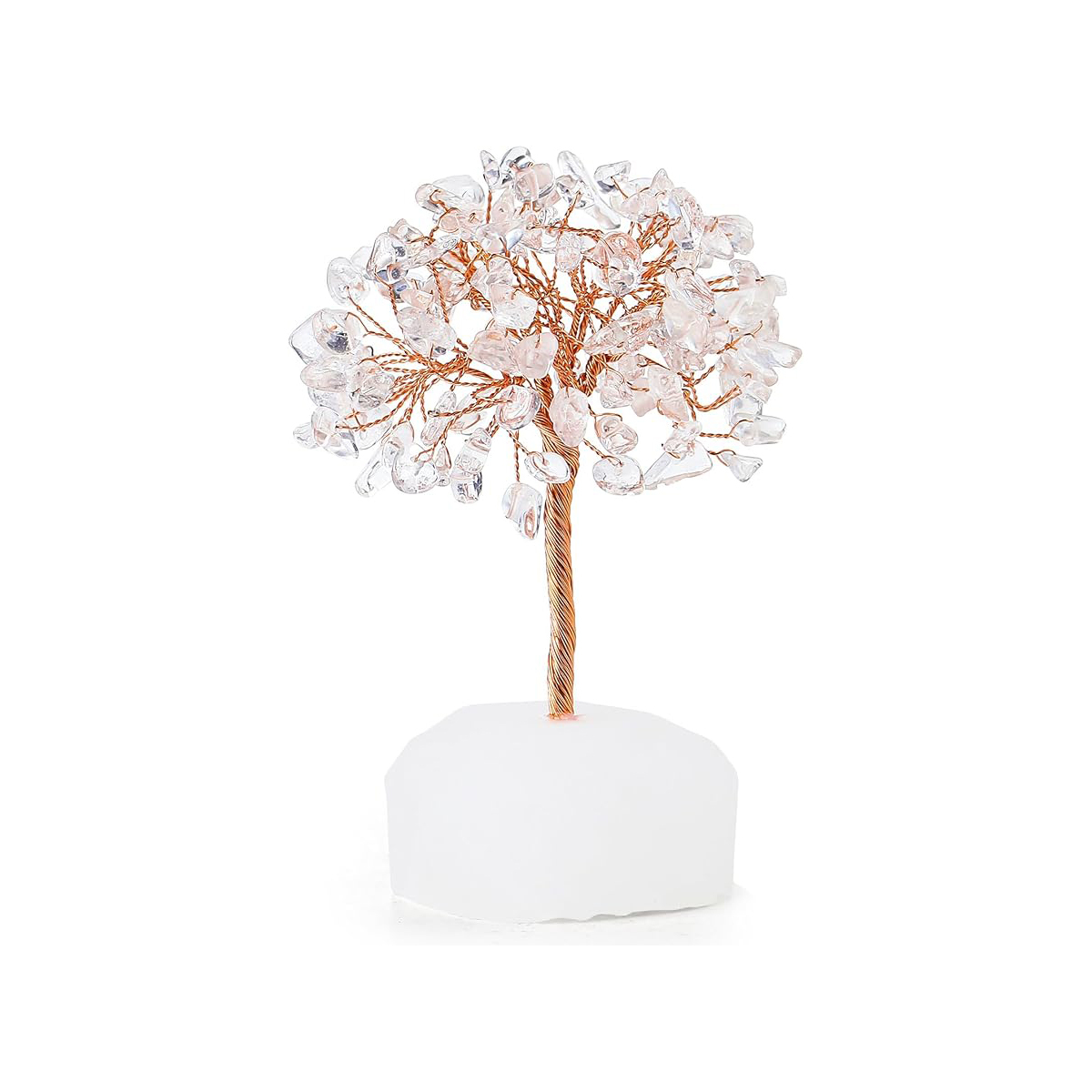 Raw Gemstone Reiki Healing Crystal Tree Life Base Copper Wire Spiritual Meditation Energy Room Office Desk Decor Gifts