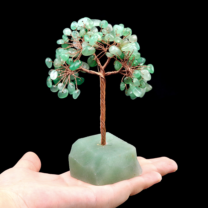 Raw Gemstone Reiki Healing Crystal Tree Life Base Copper Wire Spiritual Meditation Energy Room Office Desk Decor Gifts