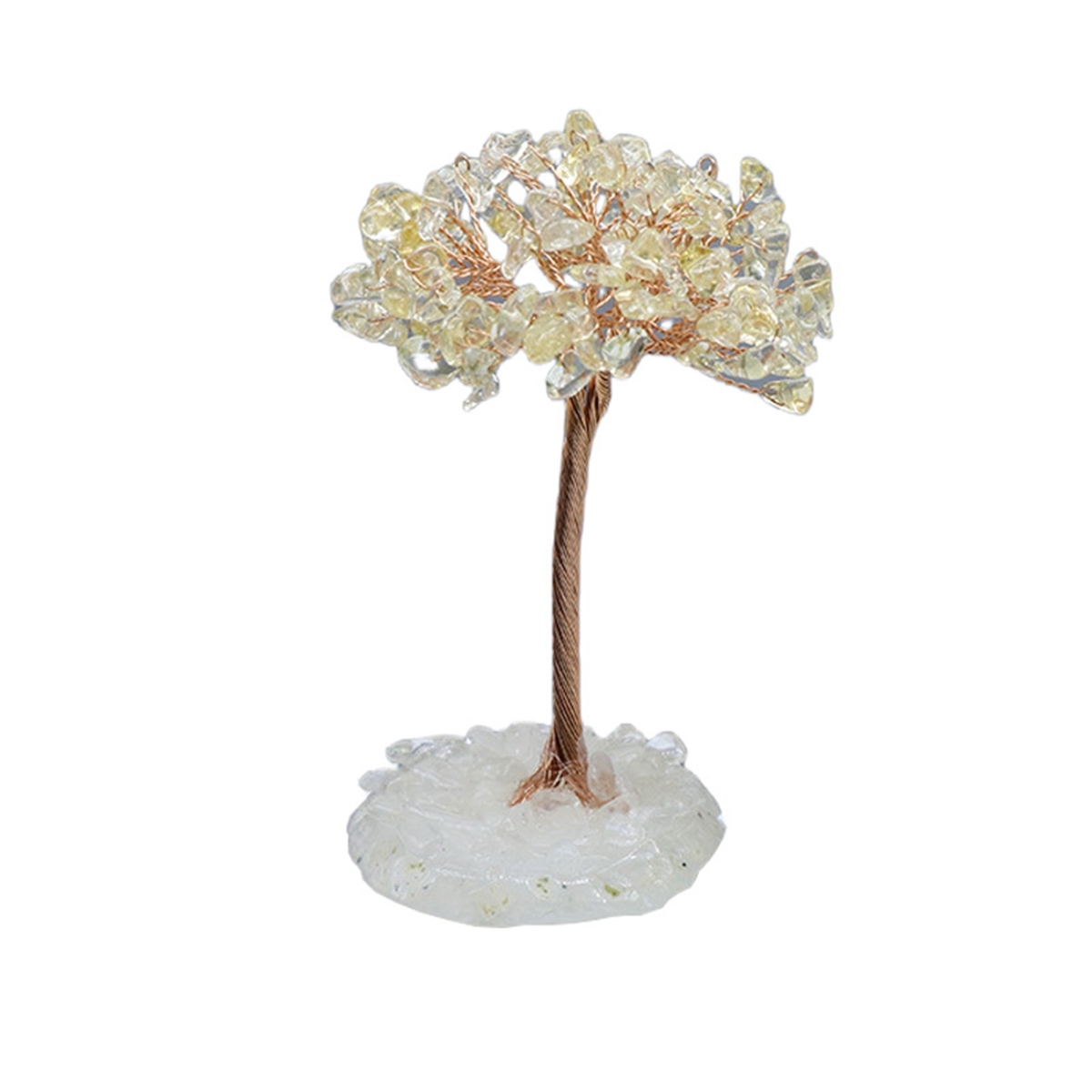 Raw Gemstone Tree Life Agate Base Copper Wire Spiritual Meditation Energy Room Office Desk Decor Gifts