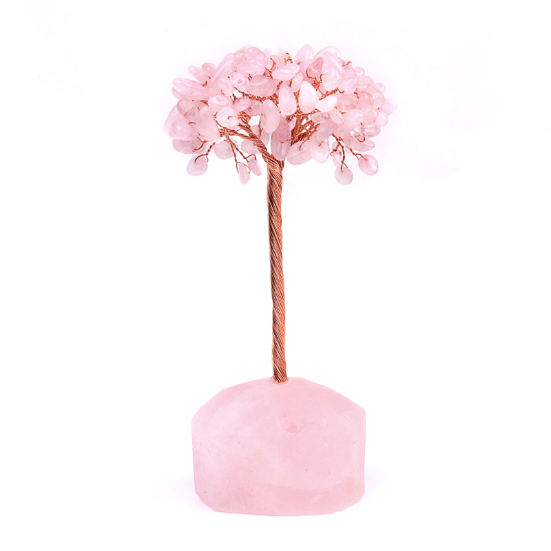 Raw Gemstone Reiki Healing Crystal Tree Life Base Copper Wire Spiritual Meditation Energy Room Office Desk Decor Gifts