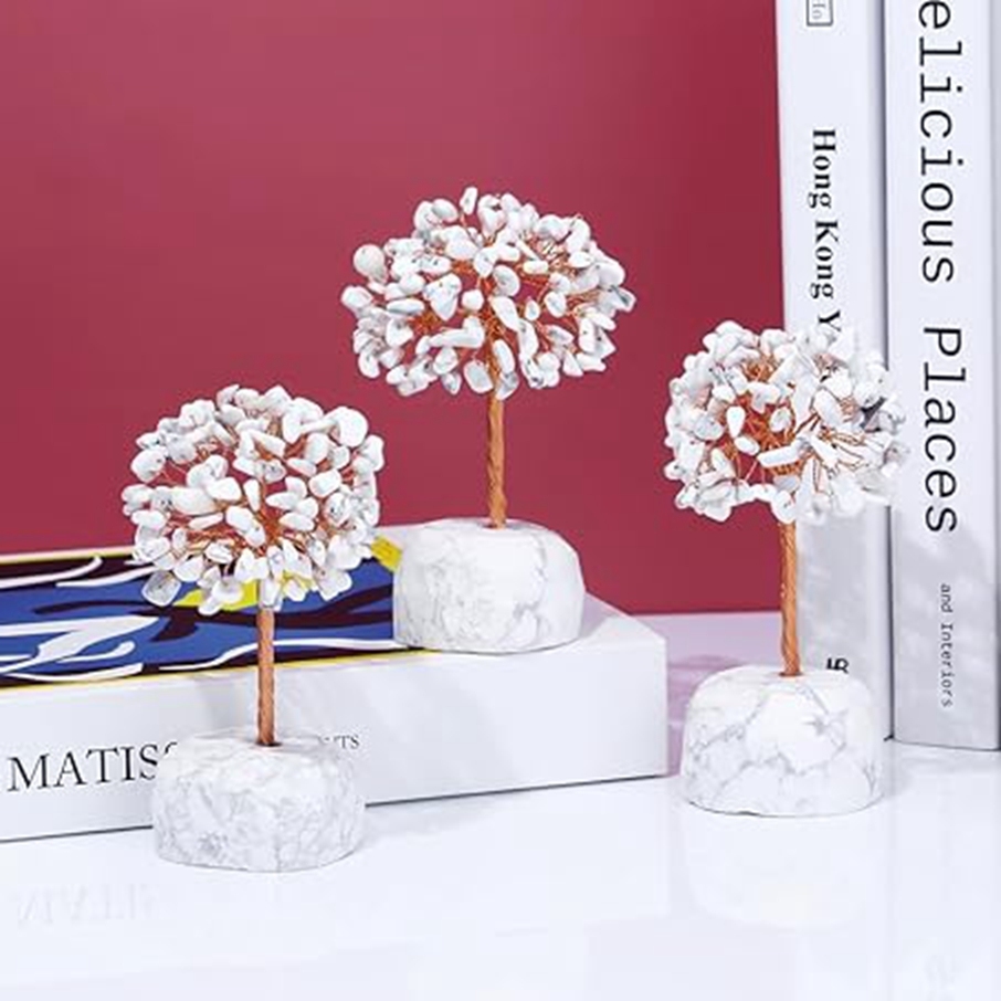 Raw Gemstone Reiki Healing Crystal Tree Life Base Copper Wire Spiritual Meditation Energy Room Office Desk Decor Gifts