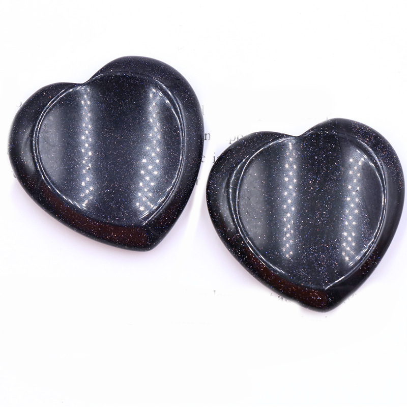 Gemstone Handmade Craved 40MM Love Heart Thumb Worry Stone for Anxiety Stress Relief Meditation