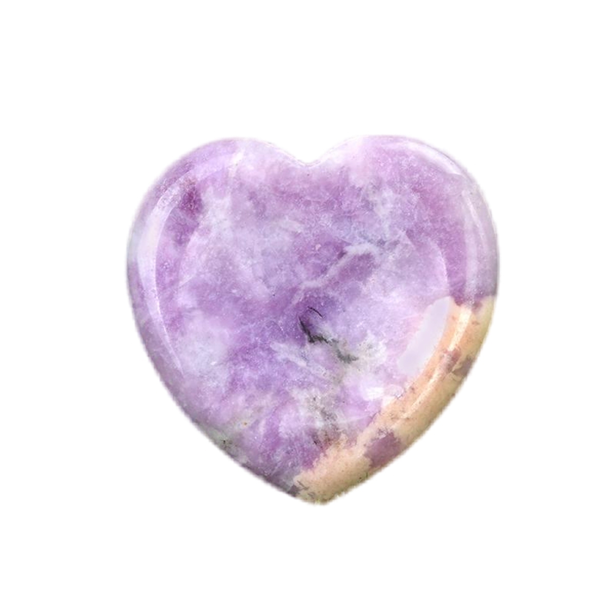 Gemstone Handmade Craved 40MM Love Heart Thumb Worry Stone for Anxiety Stress Relief Meditation