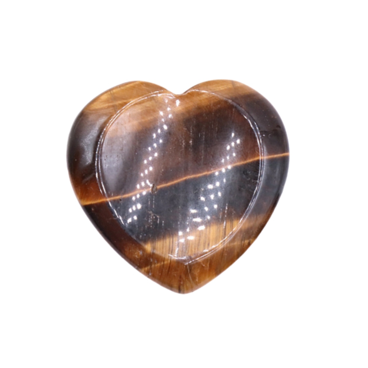 Gemstone Handmade Craved 40MM Love Heart Thumb Worry Stone for Anxiety Stress Relief Meditation