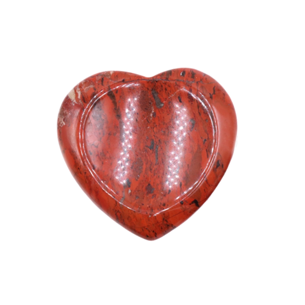 Gemstone Handmade Craved 40MM Love Heart Thumb Worry Stone for Anxiety Stress Relief Meditation
