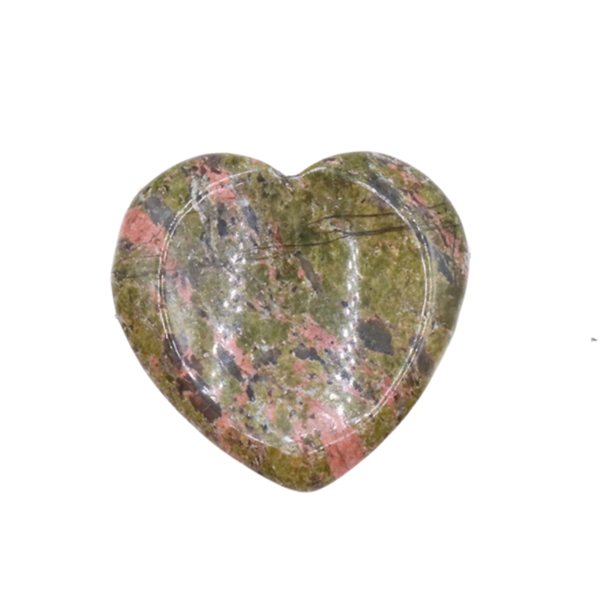 Gemstone Handmade Craved 40MM Love Heart Thumb Worry Stone for Anxiety Stress Relief Meditation