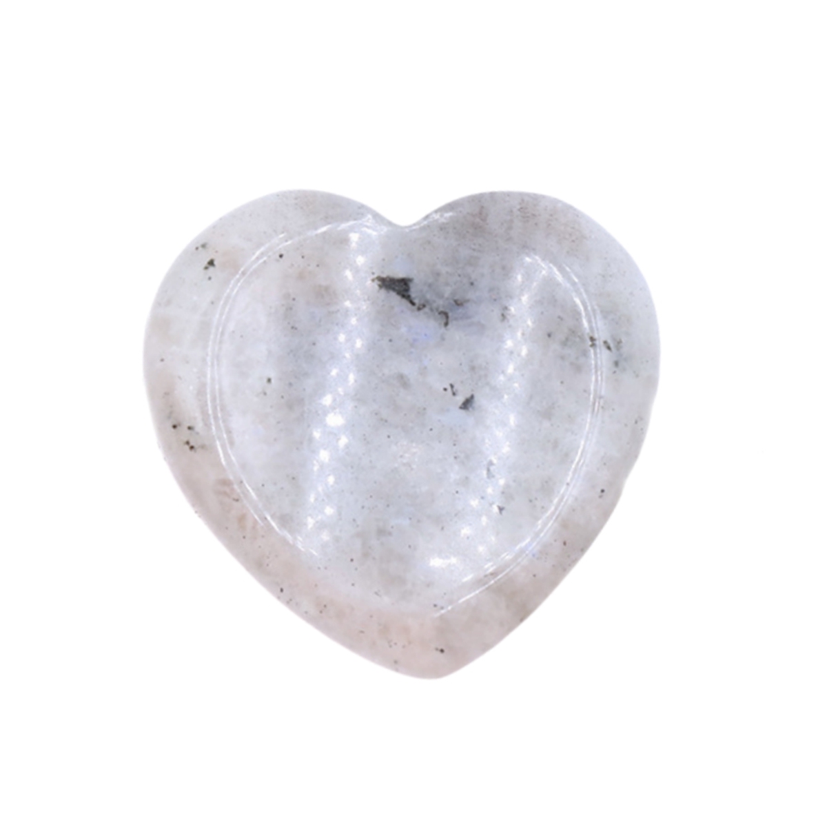 Gemstone Handmade Craved 40MM Love Heart Thumb Worry Stone for Anxiety Stress Relief Meditation