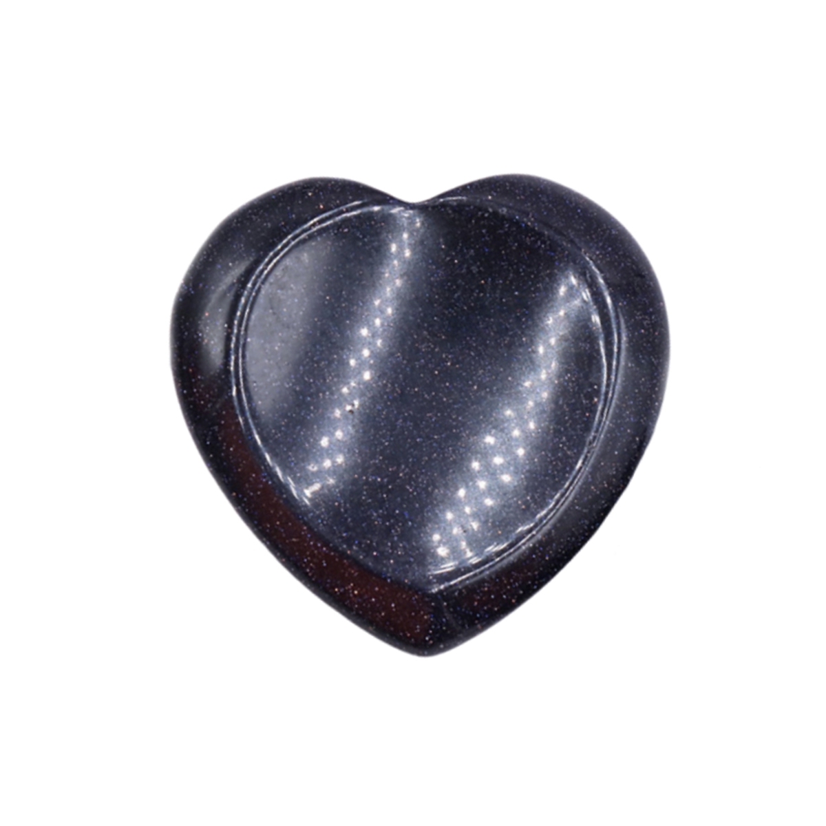 Gemstone Handmade Craved 40MM Love Heart Thumb Worry Stone for Anxiety Stress Relief Meditation