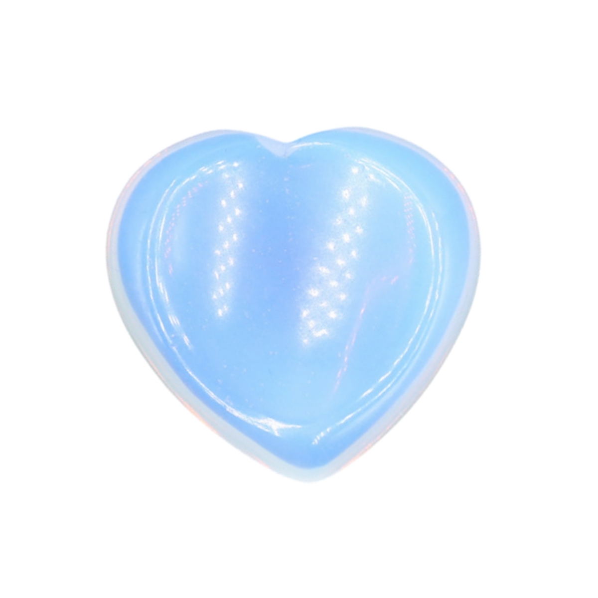 Gemstone Handmade Craved 40MM Love Heart Thumb Worry Stone for Anxiety Stress Relief Meditation