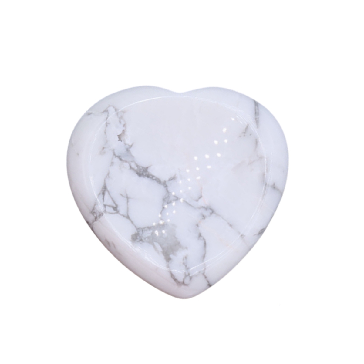 Gemstone Handmade Craved 40MM Love Heart Thumb Worry Stone for Anxiety Stress Relief Meditation