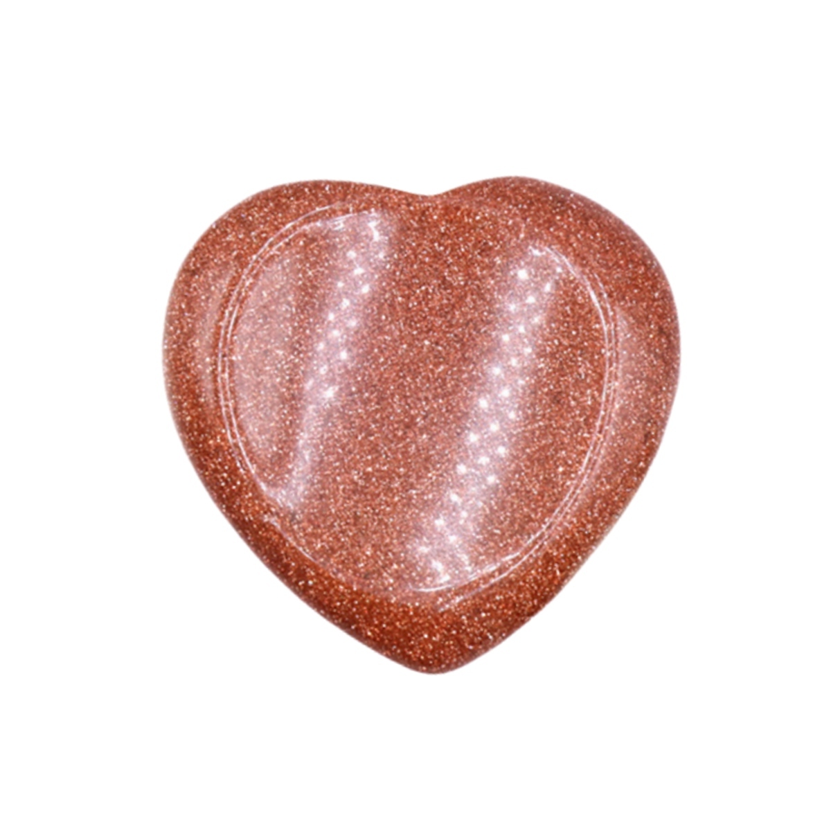 Gemstone Handmade Craved 40MM Love Heart Thumb Worry Stone for Anxiety Stress Relief Meditation