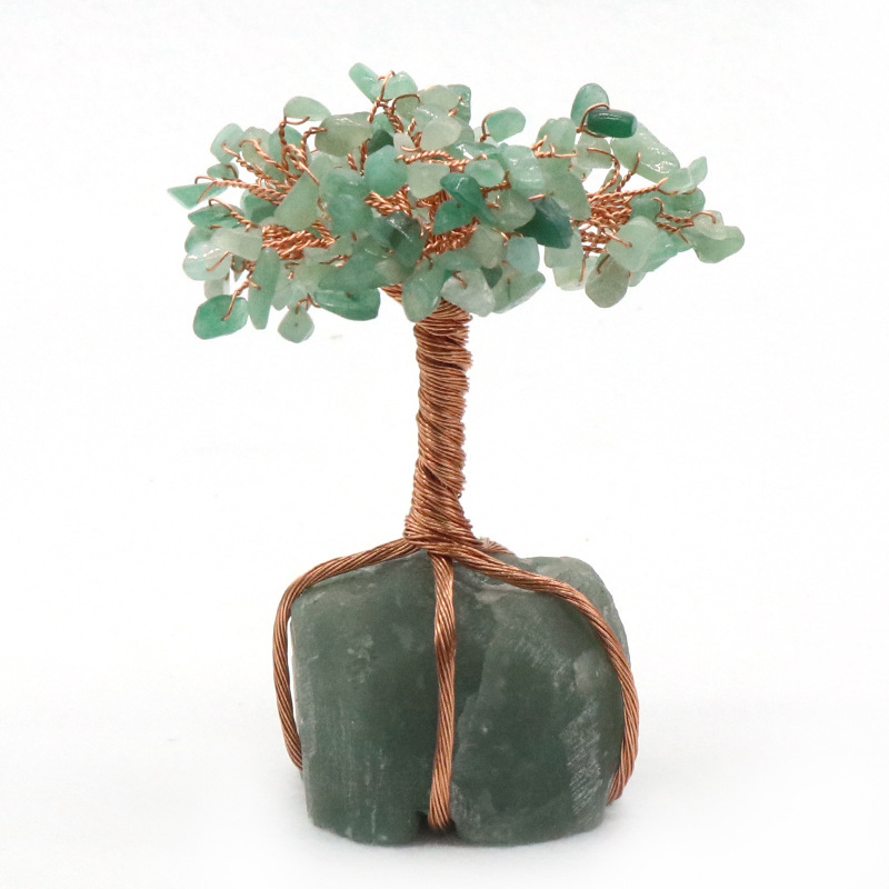 Raw Gemstone Copper Tree Base Spiritual Meditation Energy Room Office Desk Decor Gifts