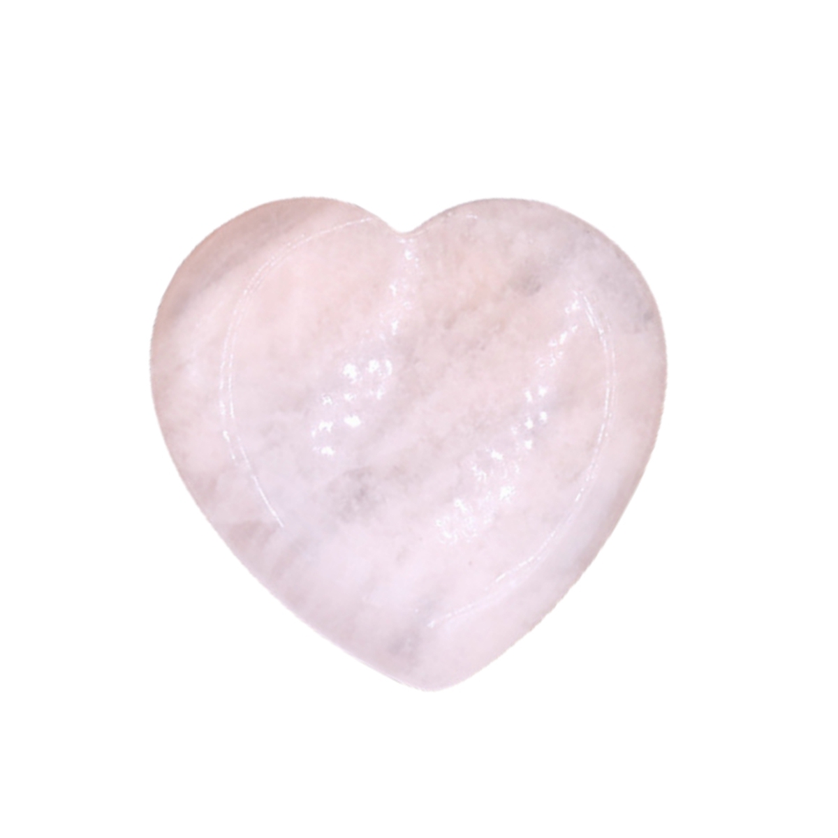 Gemstone Handmade Craved 40MM Love Heart Thumb Worry Stone for Anxiety Stress Relief Meditation