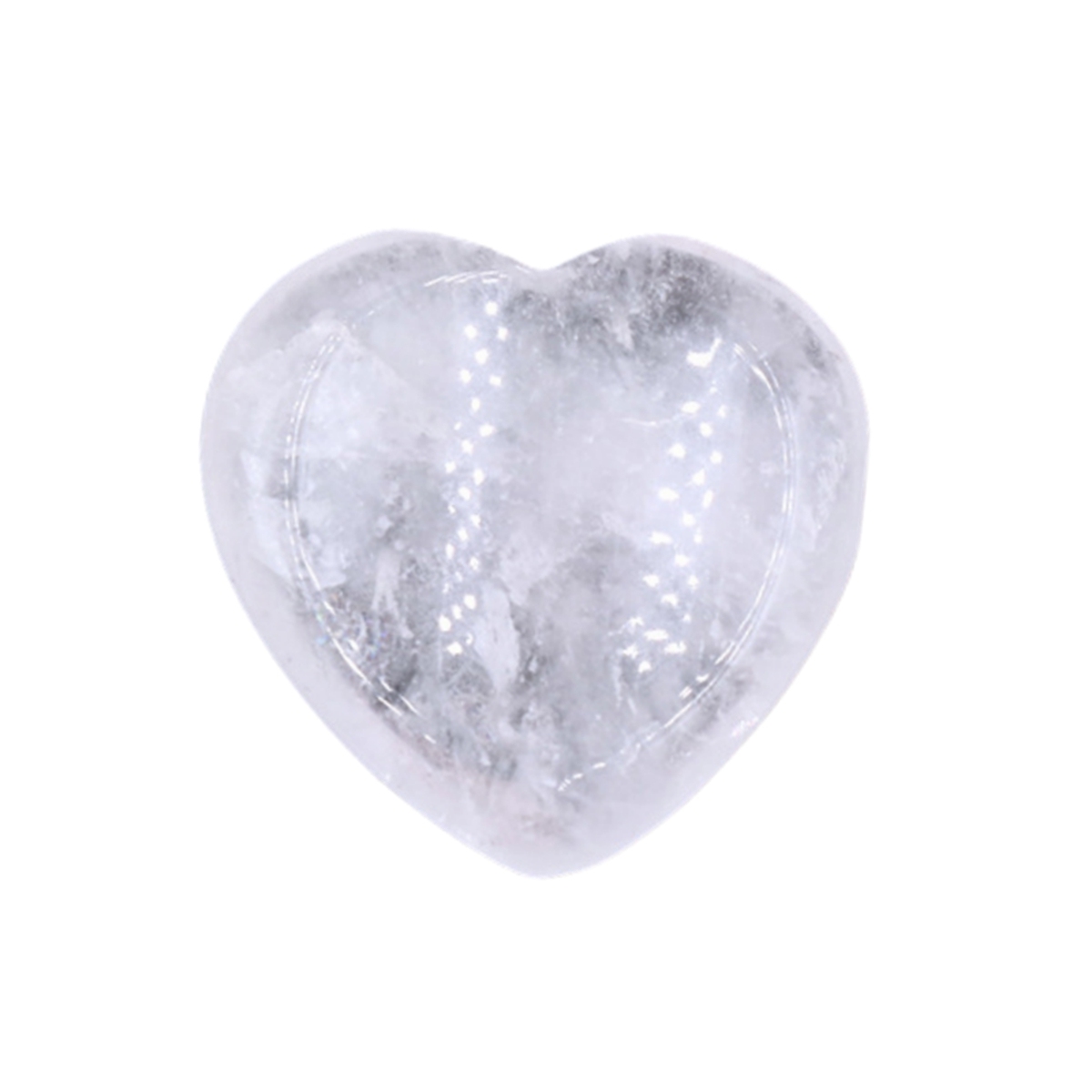 Gemstone Handmade Craved 40MM Love Heart Thumb Worry Stone for Anxiety Stress Relief Meditation