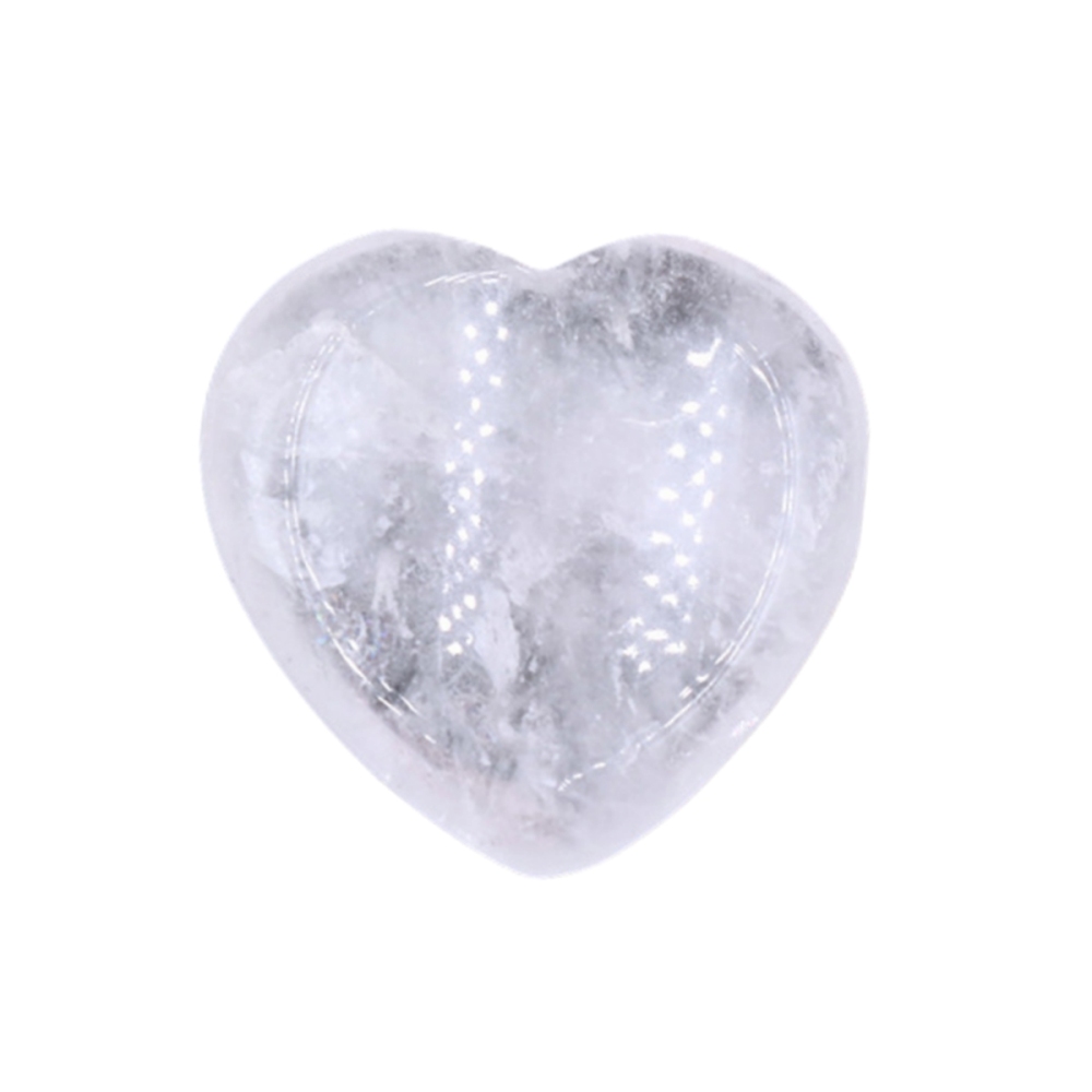 Gemstone Handmade Craved 40MM Love Heart Thumb Worry Stone for Anxiety Stress Relief Meditation