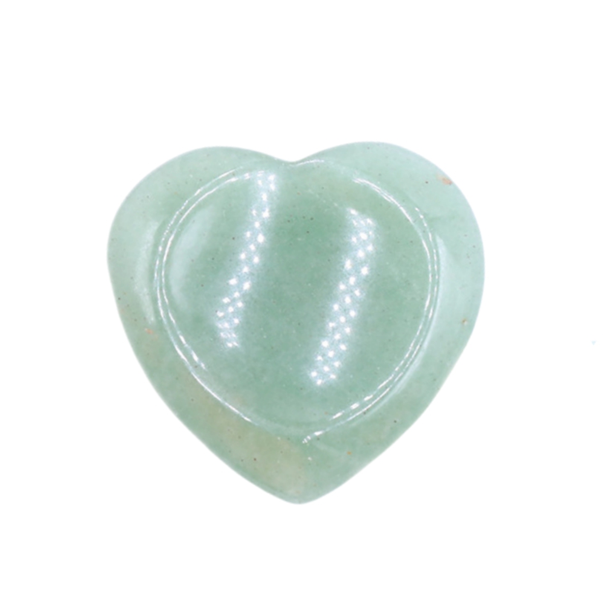 Gemstone Handmade Craved 40MM Love Heart Thumb Worry Stone for Anxiety Stress Relief Meditation