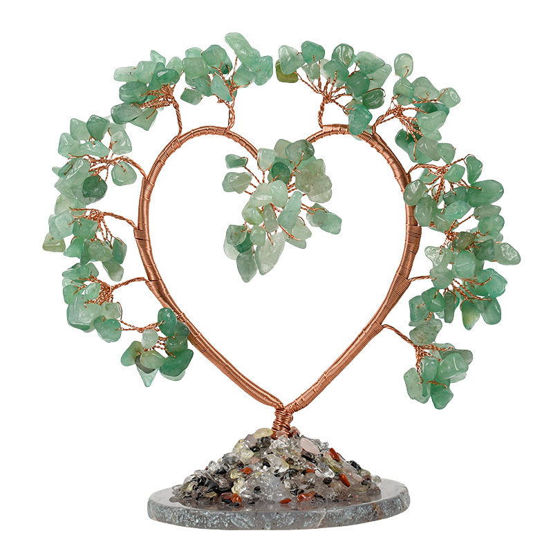 Raw Gemstone Copper Tree Agate Base Spiritual Meditation Energy Room Office Desk Decor Gifts