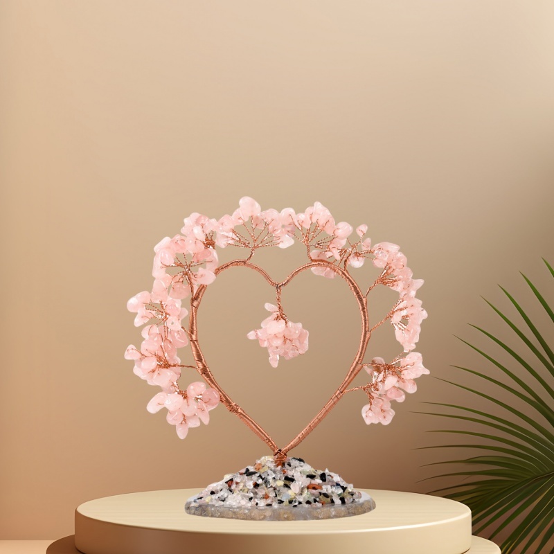 Raw Gemstone Copper Tree Agate Base Spiritual Meditation Energy Room Office Desk Decor Gifts