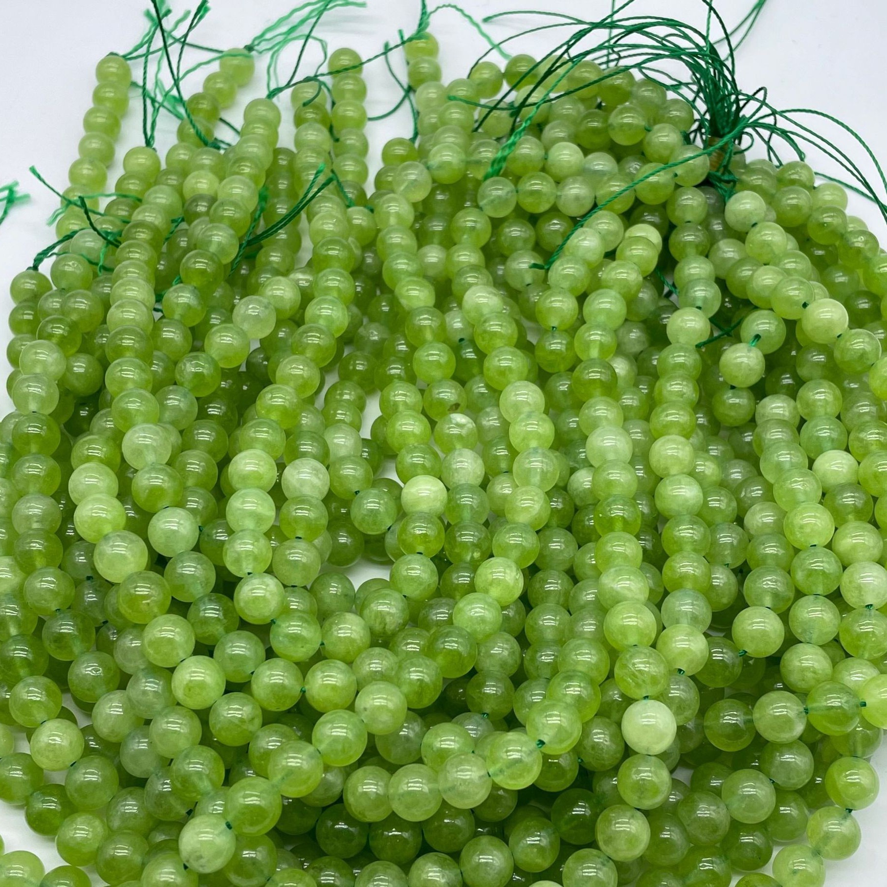 Loose Perdiot Round Beads for DIY Making Jewelry