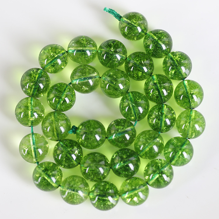 Loose Perdiot Round Beads for DIY Making Jewelry