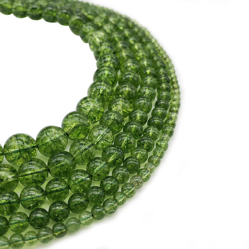 Loose Perdiot Round Beads for DIY Making Jewelry